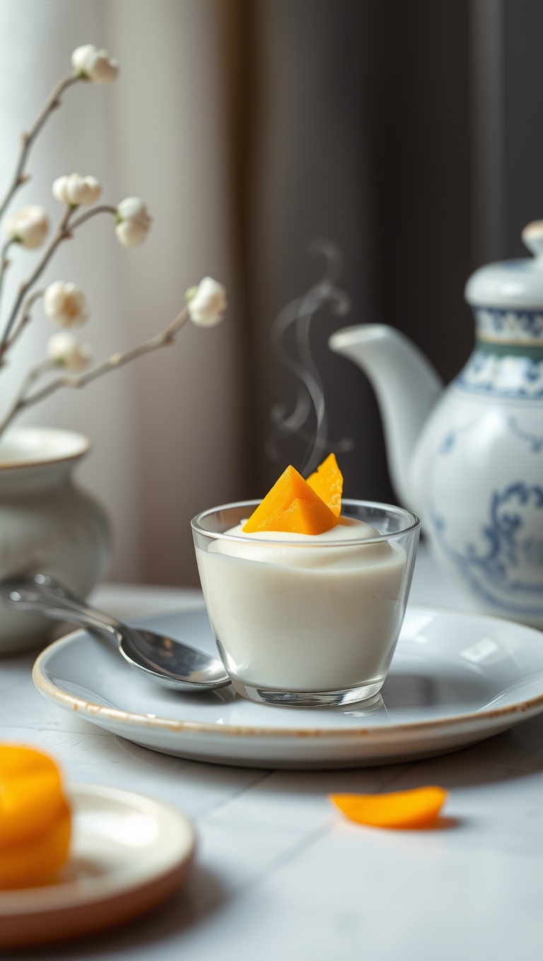 25 Whimsical Dessert and Tea Pairings That Will Delight Your Taste Buds! - 7. Coconut Panna Cotta with Mango Black Tea