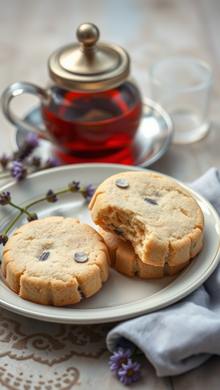 25 Whimsical Dessert and Tea Pairings That Will Delight Your Taste Buds! - 1. Lavender Shortbread Cookies with Earl Grey Tea