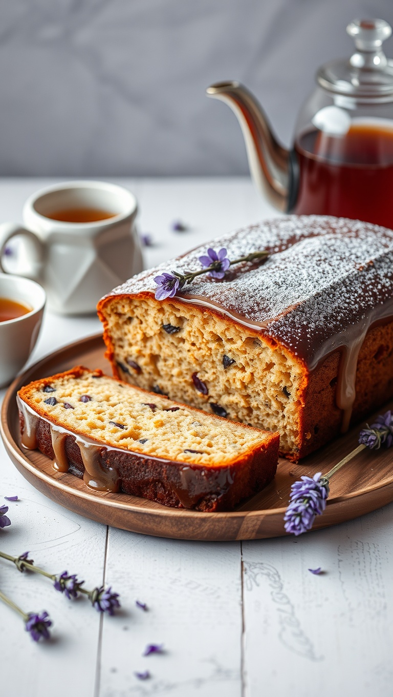25 Whimsical Dessert and Tea Pairings That Will Delight Your Taste Buds! - 14. Honey Lavender Loaf with Darjeeling Tea