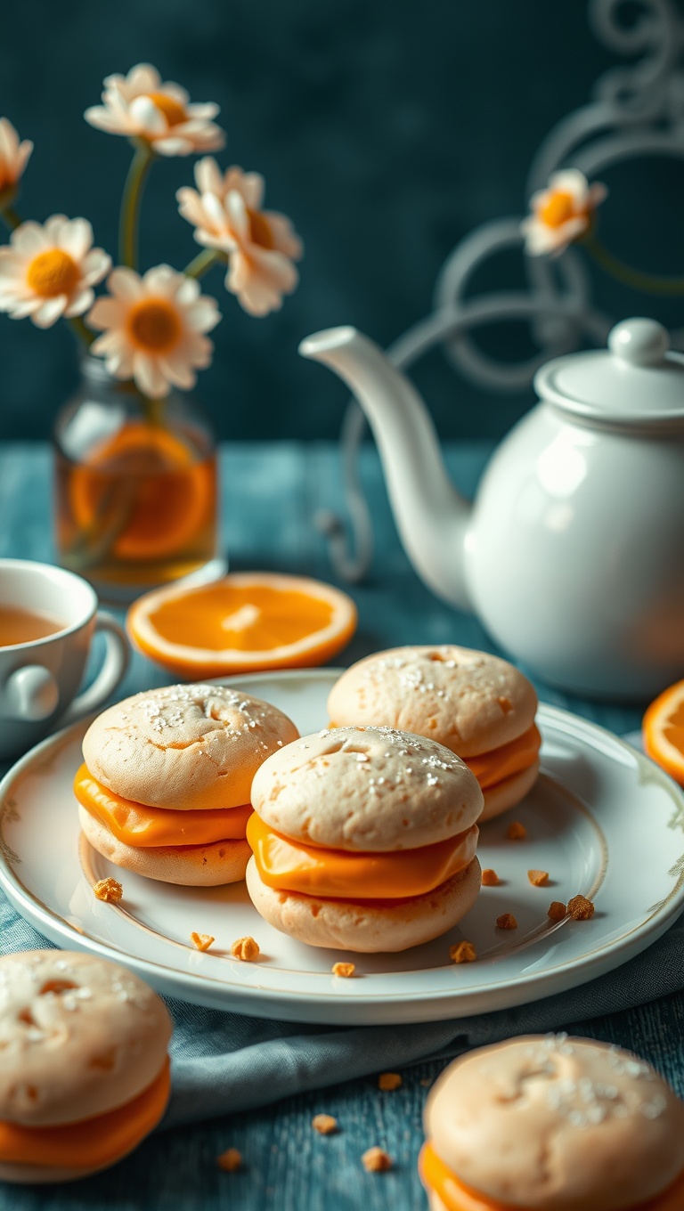 25 Whimsical Dessert and Tea Pairings That Will Delight Your Taste Buds! - 12. Orange Whoopie Pies with White Tea