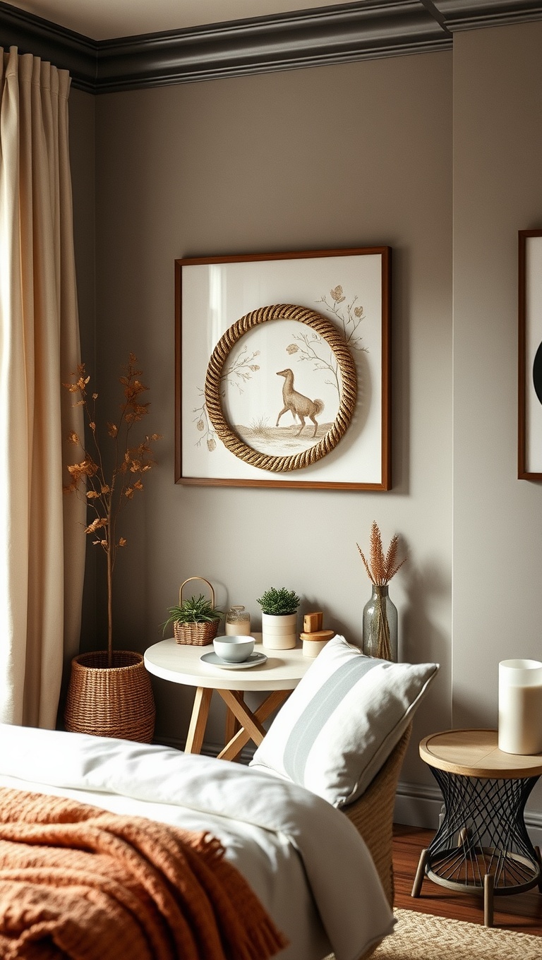 25 Cozy Bedroom Coffee Nook Ideas to Sip and Savor - 25. Seasonal Decor: Change It Up for Every Season!