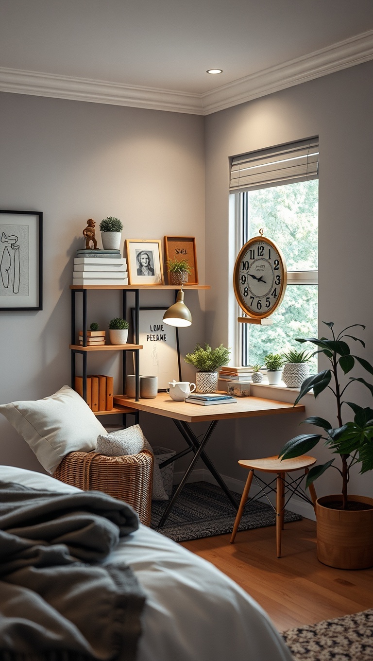 25 Cozy Bedroom Coffee Nook Ideas to Sip and Savor - 21. Multi-Use Space: Coffee and Crafting!