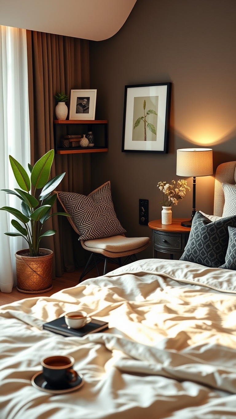 25 Cozy Bedroom Coffee Nook Ideas to Sip and Savor - 11. Themed Decor: Choose a Cozy Coffee Style