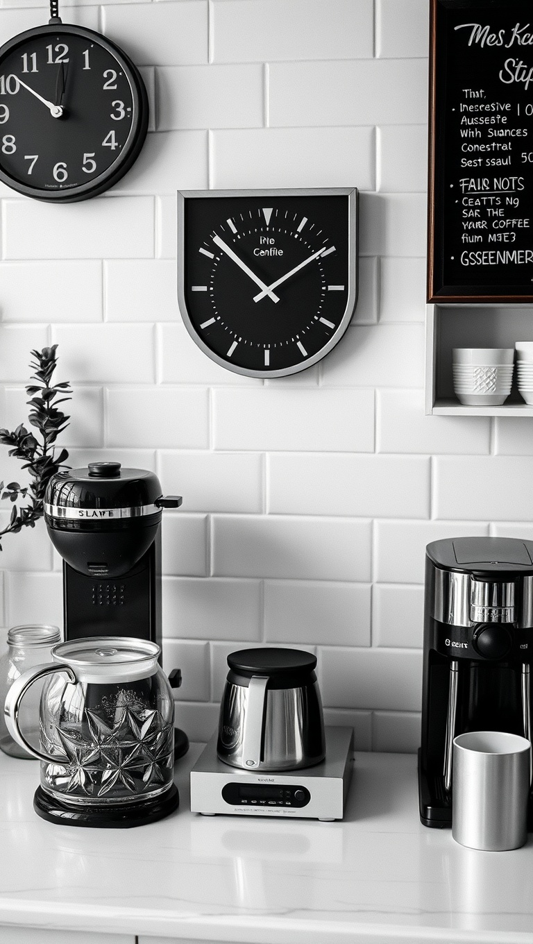 25 Stunning Ideas for Black and White Coffee Stations You’ll Love - 25. Tips for Maintaining Your Coffee Station