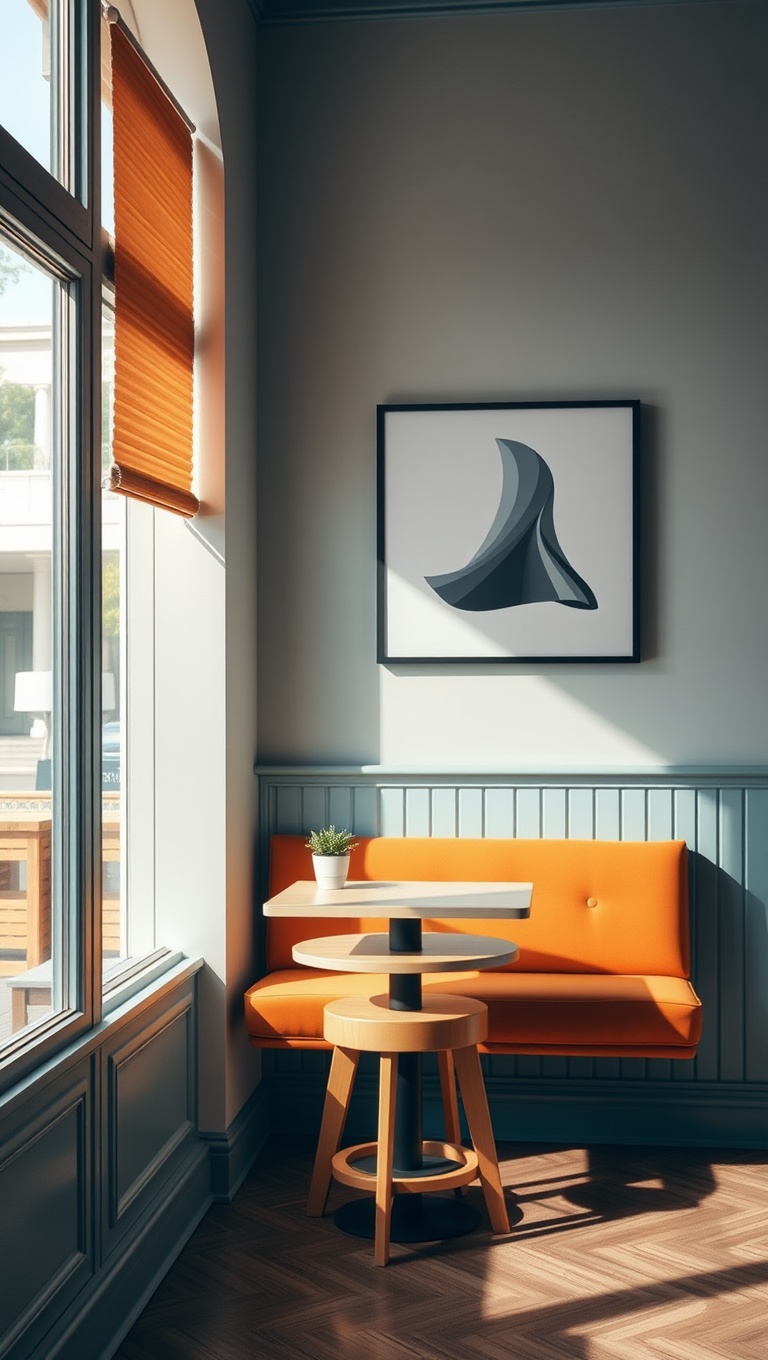25 Bright and Airy Coffee Corner Ideas to Lift Your Spirits - 22. Simple Stool for Extra Seating