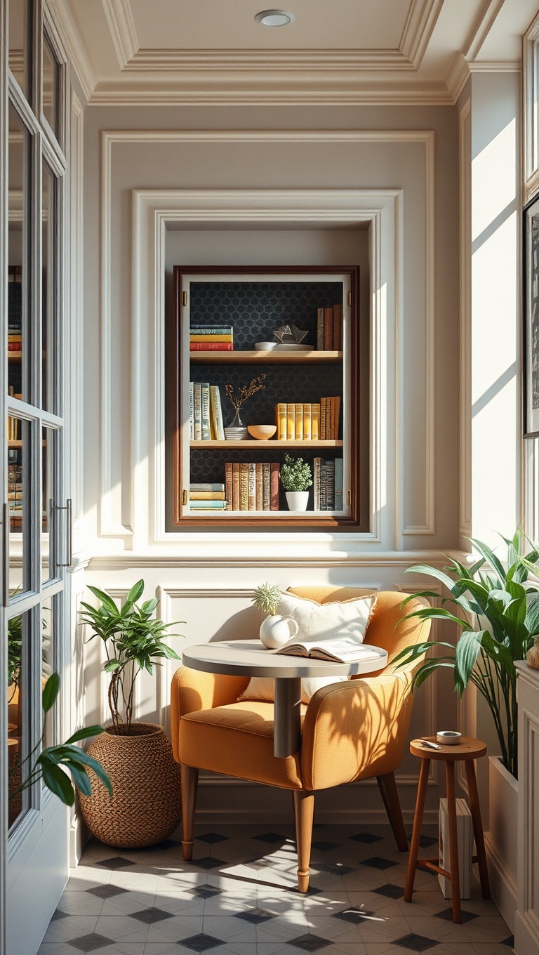 25 Bright and Airy Coffee Corner Ideas to Lift Your Spirits - 5. Cozy Reading Nook with a Chair