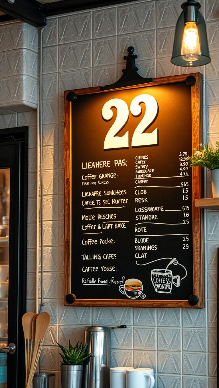 25 Charming Coffee Bar Signage Ideas to Brew Up Your Space - 22. Magnetic Menu Board