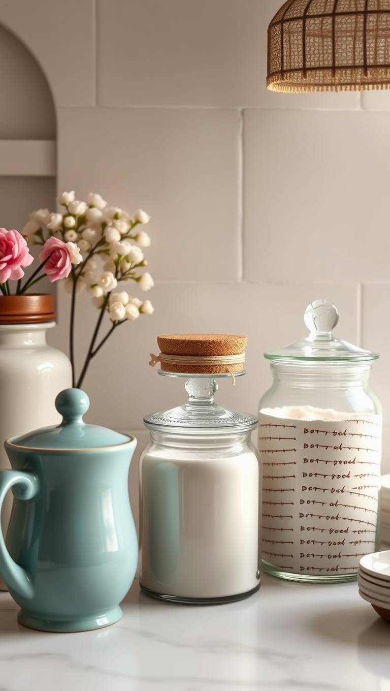 25 Charming Coffee Nook Accents to Brighten Your Space - 16. Elegant Sugar Jars: Sweeten Up Your Decor