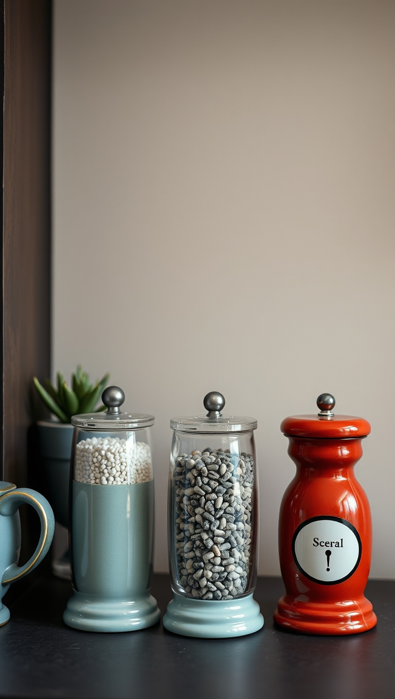 25 Charming Coffee Nook Accents to Brighten Your Space - 24. Funky Salt and Pepper Shakers: Quirky Touches