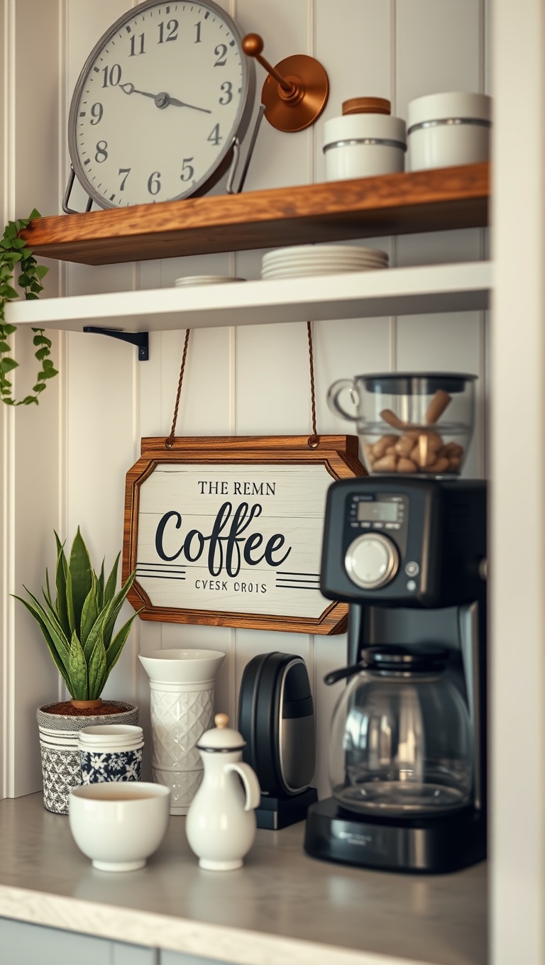 25 Chic Coffee Corner Accessories That Will Transform Your Space - 13. Personalized Coffee Station Sign