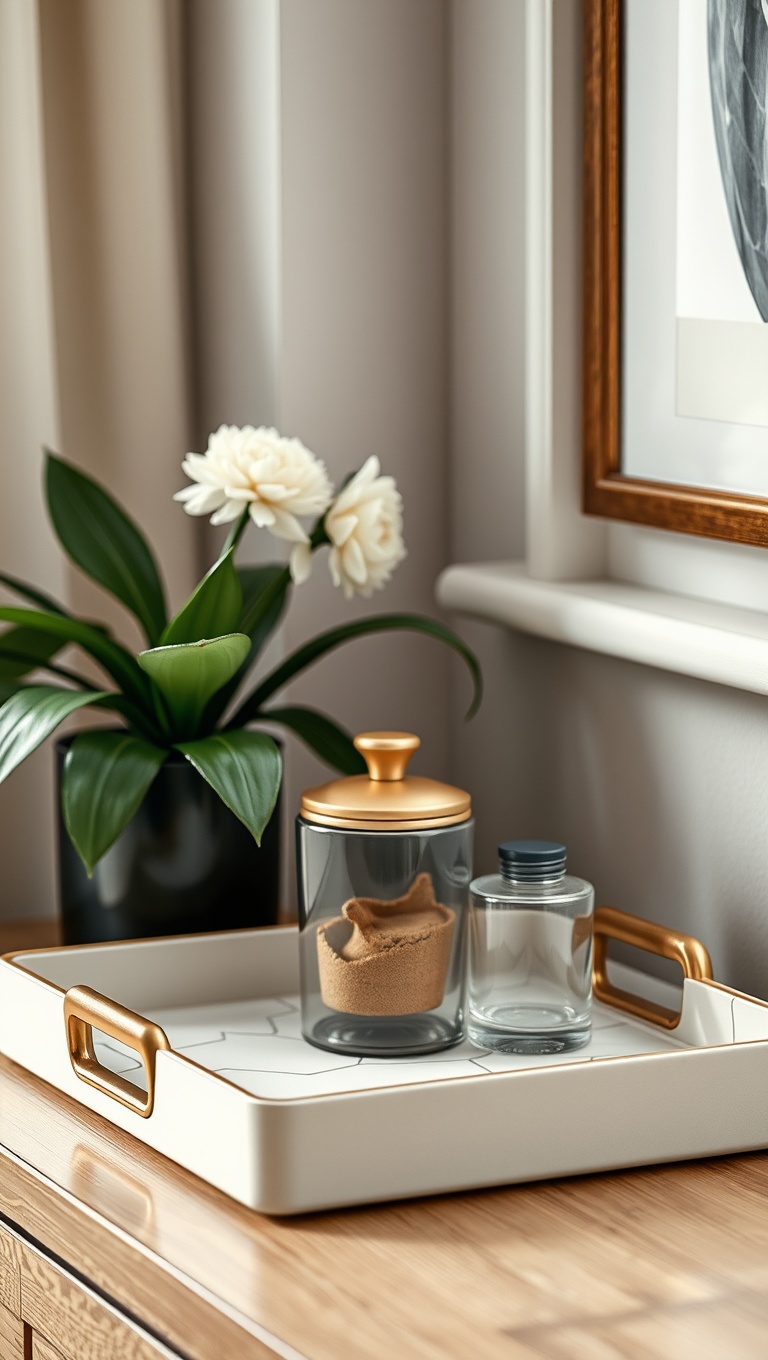 25 Chic Coffee Corner Accessories That Will Transform Your Space - 11. Decorative Tray for Organization