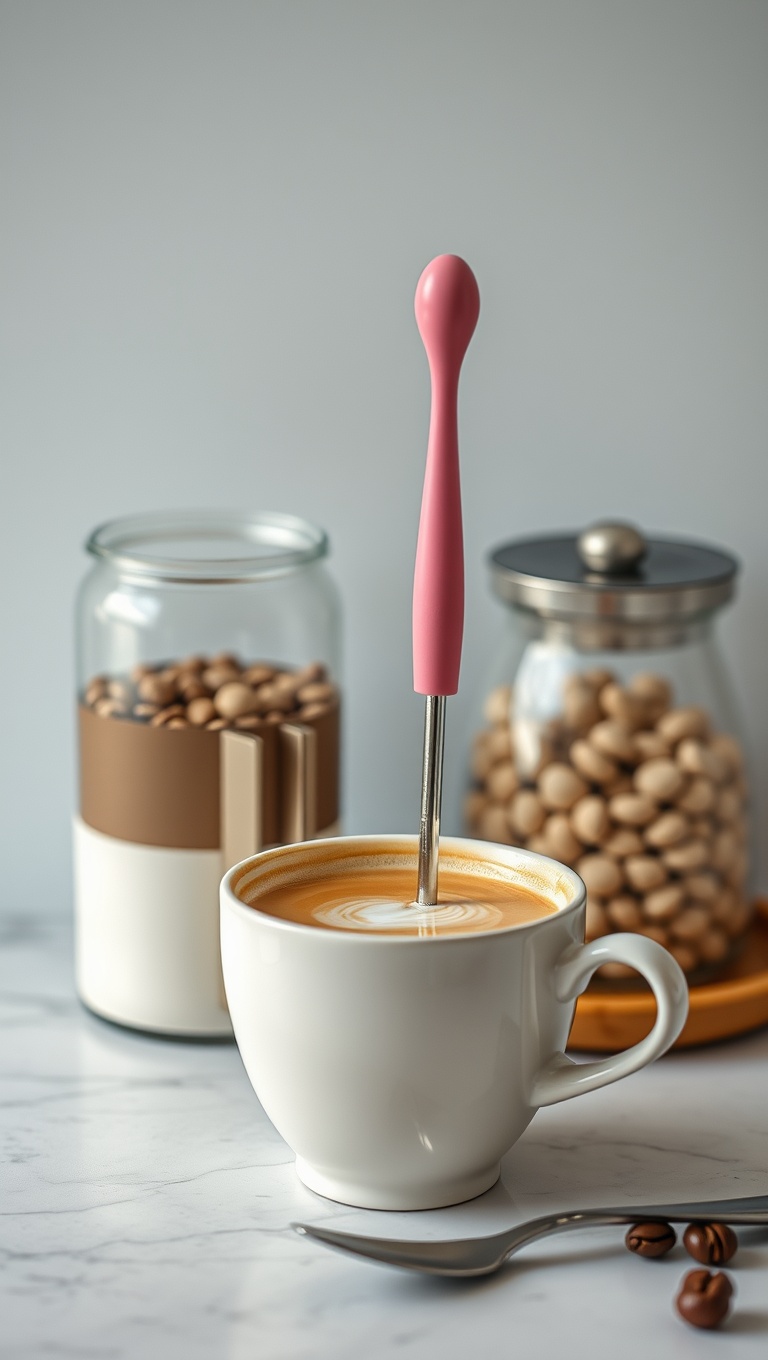 25 Chic Coffee Corner Accessories That Will Transform Your Space - 21. Cute Milk Frother for Lattes