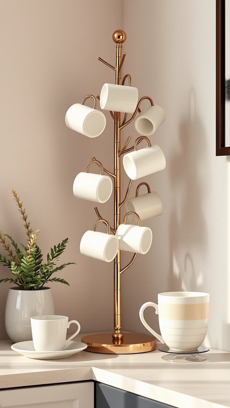 25 Chic Coffee Corner Accessories That Will Transform Your Space - 2. Elegant Mug Tree to Showcase Your Collection