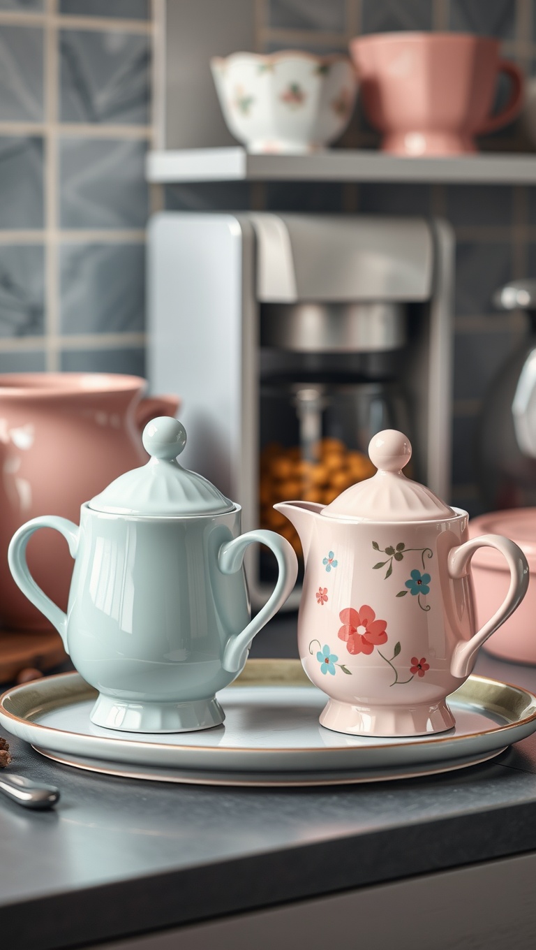 25 Chic Coffee Corner Accessories That Will Transform Your Space - 7. Whimsical Sugar and Creamer Set
