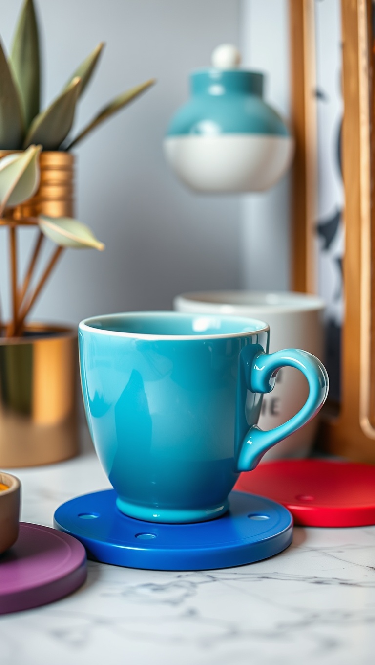 25 Chic Coffee Corner Accessories That Will Transform Your Space - 3. Colorful Coasters to Add a Pop