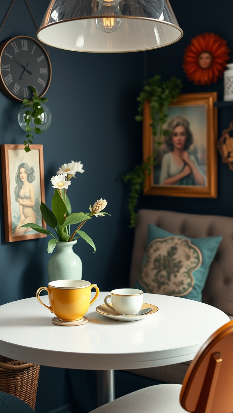 25 Eclectic Coffee Nook Styling Ideas to Sip and Savor - 4. Vintage Finds: Thrift Store Treasures