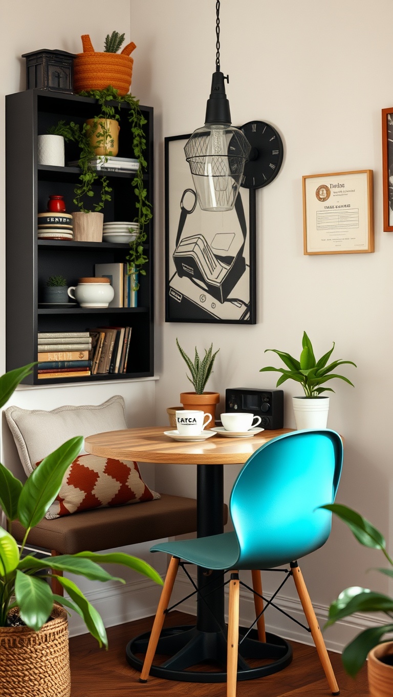 25 Eclectic Coffee Nook Styling Ideas to Sip and Savor - 24. Fun DIY Projects for Personal Flair