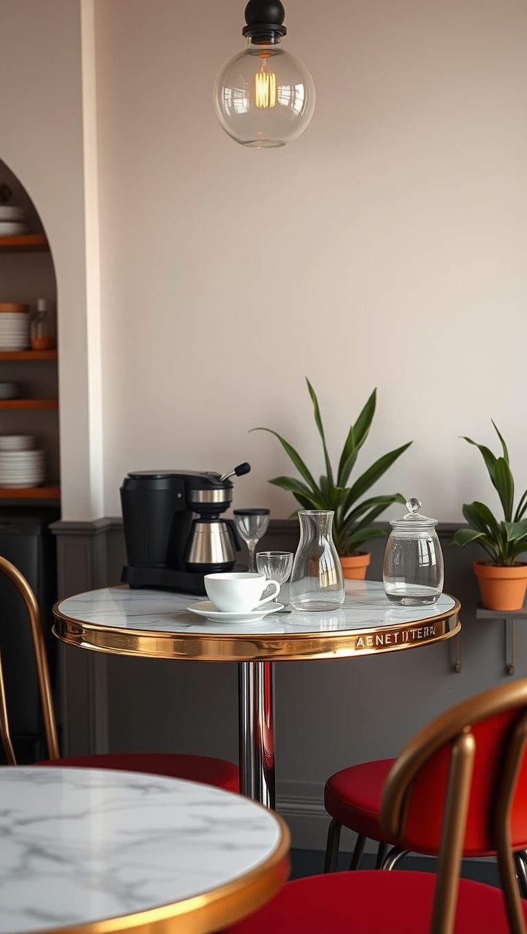 25 Chic Ideas for Your Dream Coffee Station Setup - 12. French Café Style: Bistro Table Setup