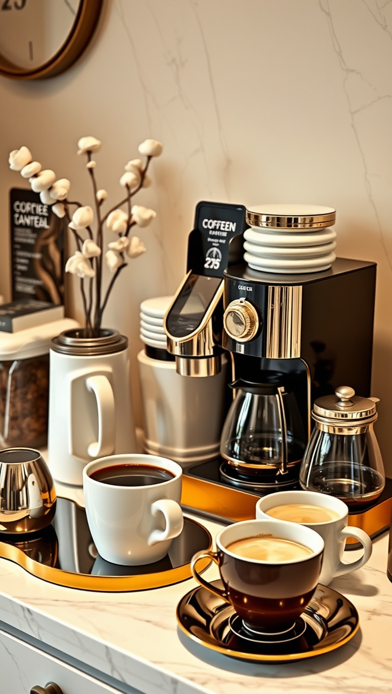 25 Chic Ideas for Your Dream Coffee Station Setup - 21. Themed Accessories: Coffee of the Month Club