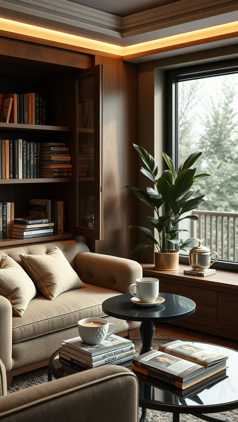 25 Stunning Ideas for Your Luxurious Coffee Nook - 25. A Coffee-Themed Book Collection for Enthusiasts