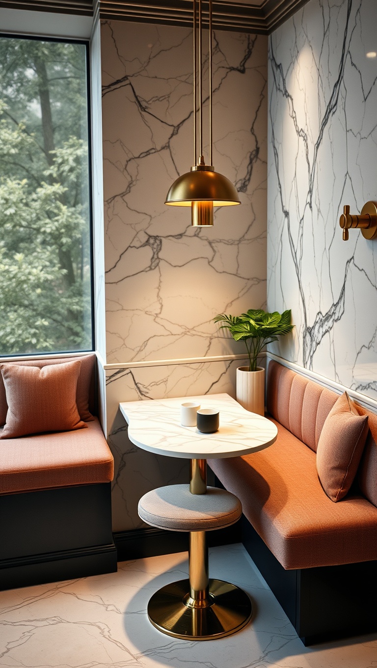 25 Stunning Ideas for Your Luxurious Coffee Nook - 1. Elegant Marble Countertops for a Touch of Opulence