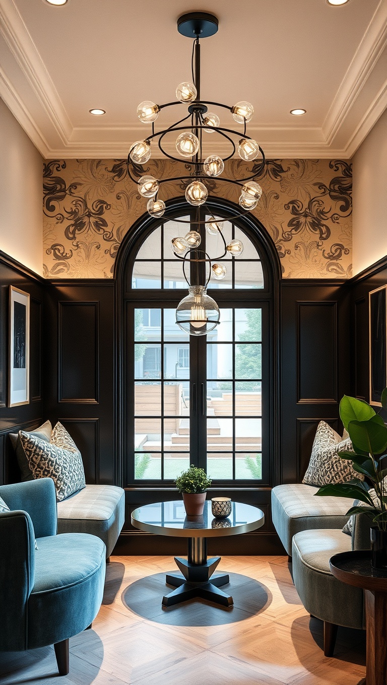 25 Stunning Ideas for Your Luxurious Coffee Nook - 5. Statement Lighting Fixtures to Brighten Your Space