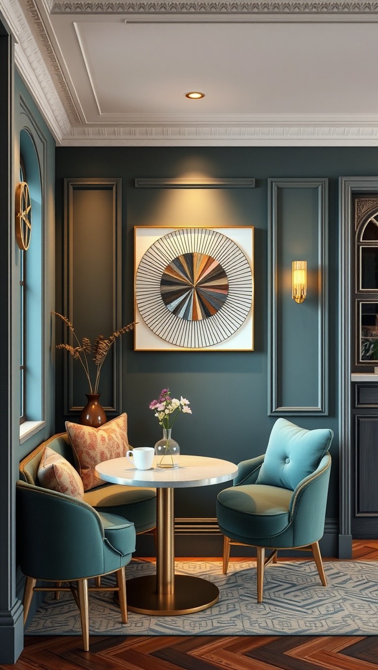 25 Stunning Ideas for Your Luxurious Coffee Nook - 22. Luxe Wall Colors to Set the Mood