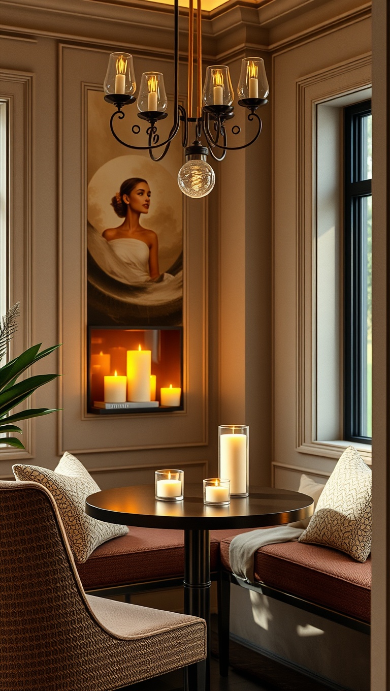 25 Stunning Ideas for Your Luxurious Coffee Nook - 24. Aromatic Candle Holders for a Cozy Ambiance