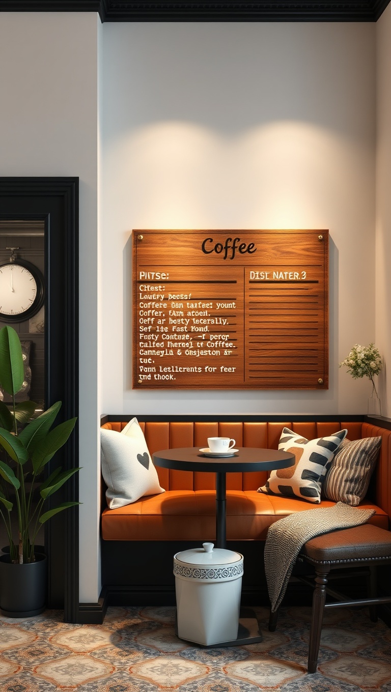 25 Stunning Ideas for Your Luxurious Coffee Nook - 18. Personalized Coffee Recipe Board for Inspiration