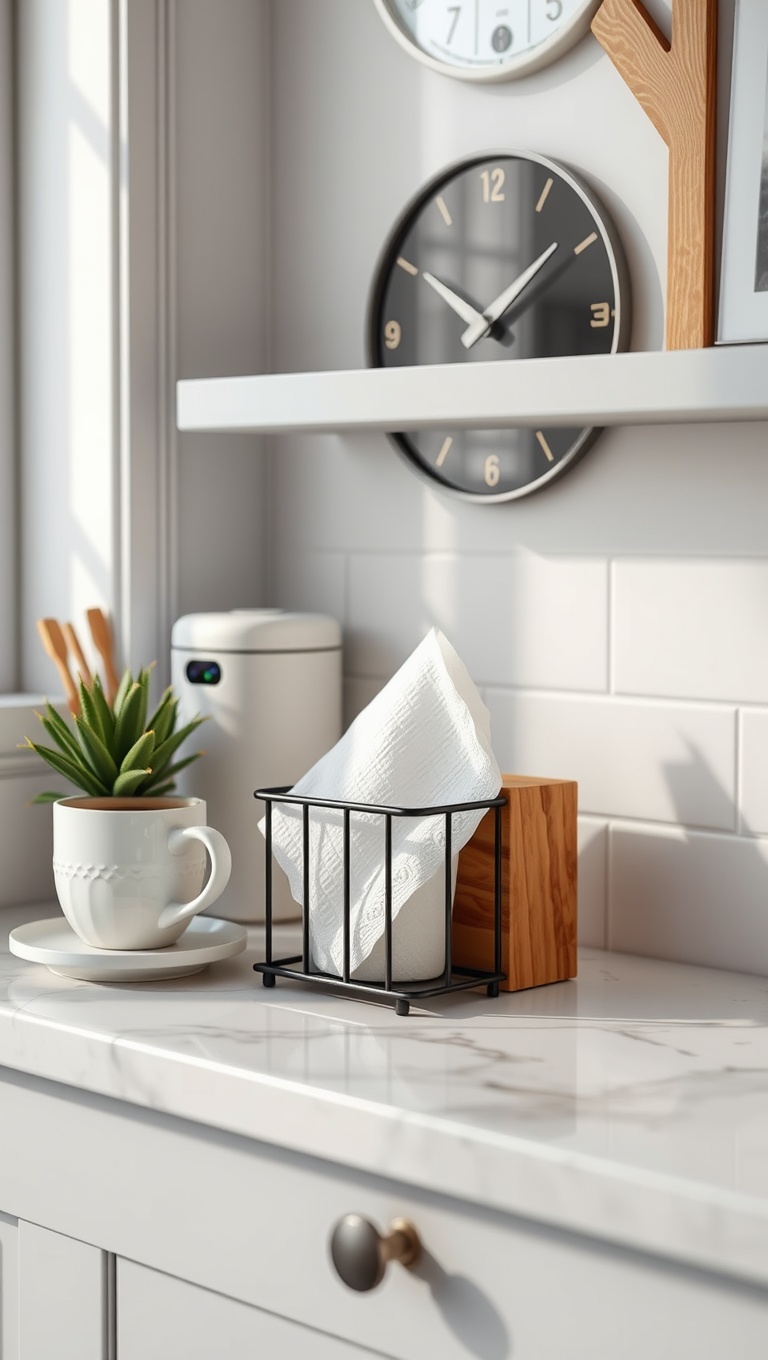 25 Cozy and Creative Ideas for Your Personalized Coffee Nook - 22. Stylish Napkin Holder: Keep Things Neat and Cute