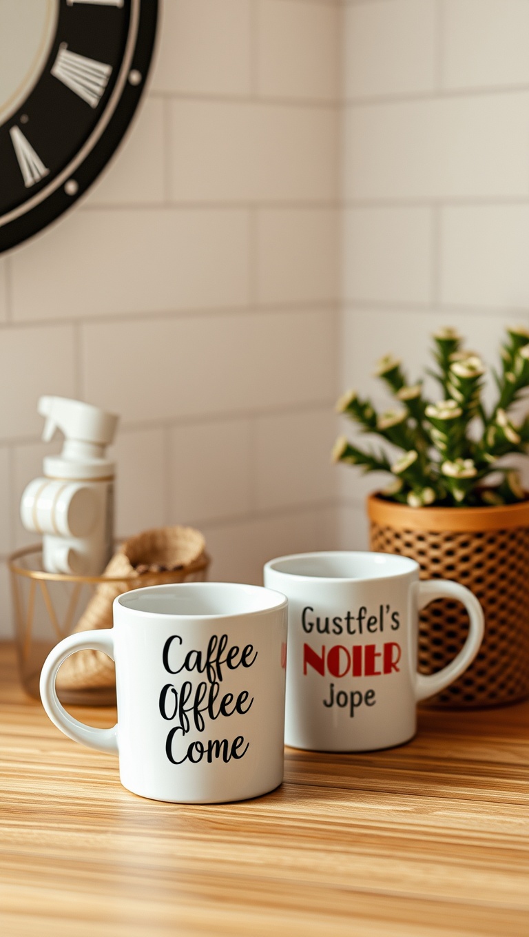 25 Cozy and Creative Ideas for Your Personalized Coffee Nook - 2. Customized Mugs: Personalize Your Sipping Experience