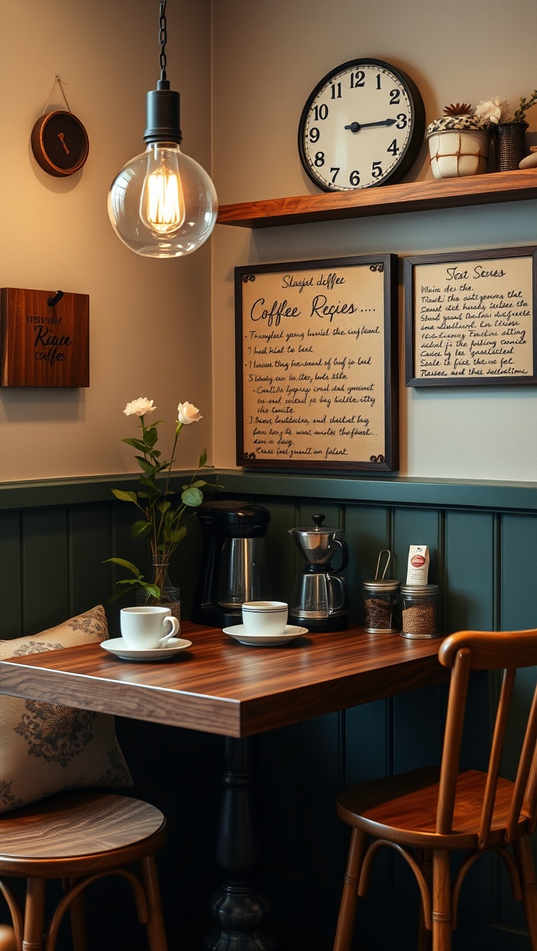 25 Cozy and Creative Ideas for Your Personalized Coffee Nook - 20. Handwritten Recipes: Share Your Favorite Brews